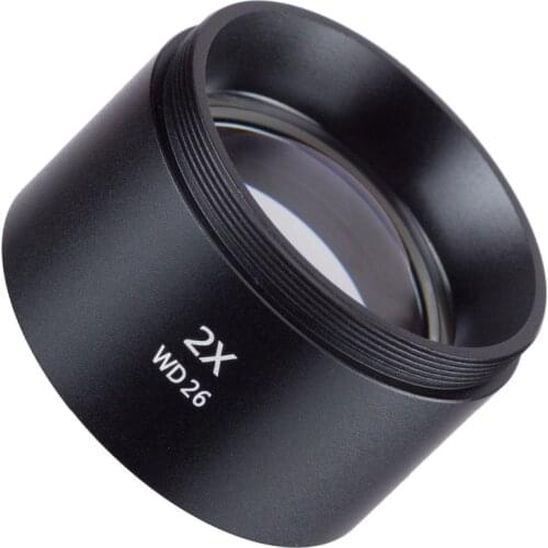 AmScope ZM20 2X Barlow Lens For ZM Series Stereo Microscopes (48mm)