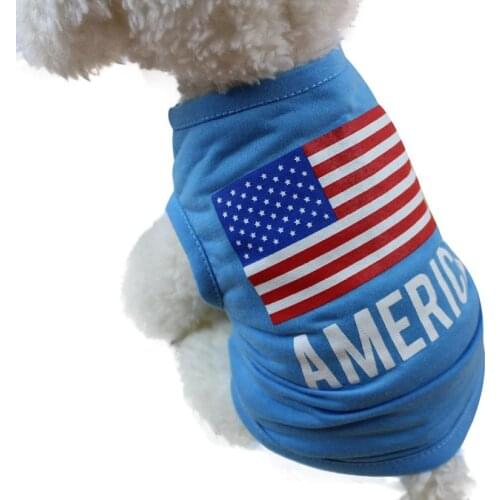 Pet Clothes Pet Dog American Flag Cute Pet Vest Clothing Small Puppy Costume Clothing Vest Pets Acessorios 17SEP8