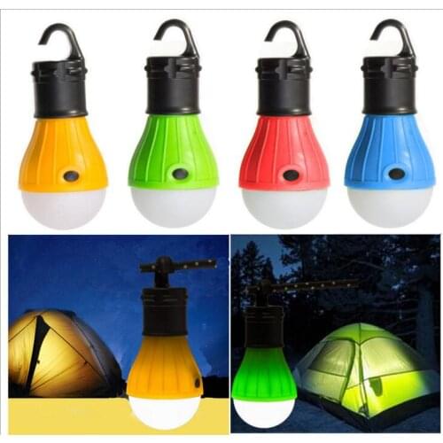 Wholesale 240pcs/lot Camping Hanging Lamb for Tent Outdoor with 3 LED bulbs Camping Lantern 4 Colors Fishing Light Flashlights