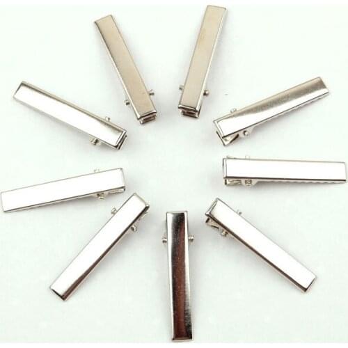 Wholesale 2014 New kids Girls Alligator Clip Silver Metal Hair Clips Hair Accessory 100pcs/lot Freeshipping