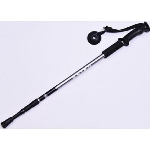 Outdoor trekking pole folding ultra-light ultra-short portable mountain climbing cane telescopic hiking climbing equipment