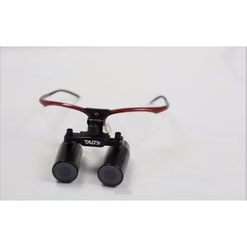 TAOS Professional 5X Dental Glasses Dental Surgical Magnifying Lens Medical Dental Binocular+ LED headlight lamp