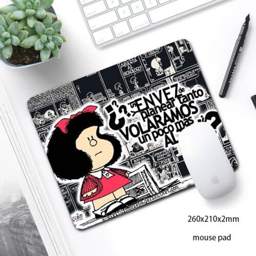 Promotion Russia Boy Pad Cartoon Mafalda Comfort Mouse Mat Gaming Mousepad Size for 260x210mm Rubber Mouse Mats manga mouse pad