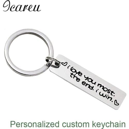 Laser Engraved Photo And Letter Stainless Steel Keychain Diy Charms Personalized Customized Keychain Gifts For Lovers