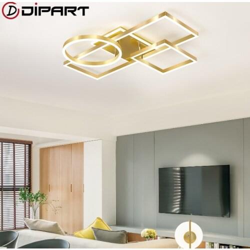 Modern LED Ceiling Lights Living Room Kitchen Home Lighting Gold Aluminum Dimmable Bedroom Lamp Lustres Lampadario Luminaire