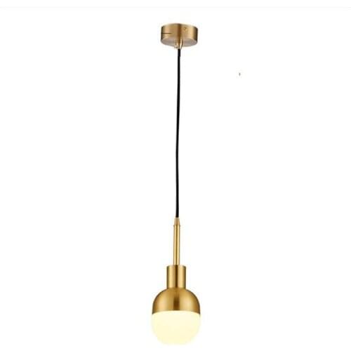 Modern Nordic Plated Metal Led E27 Pendant Light for Bedside Foyer Dining Room Copper Suspension Lamp 2343