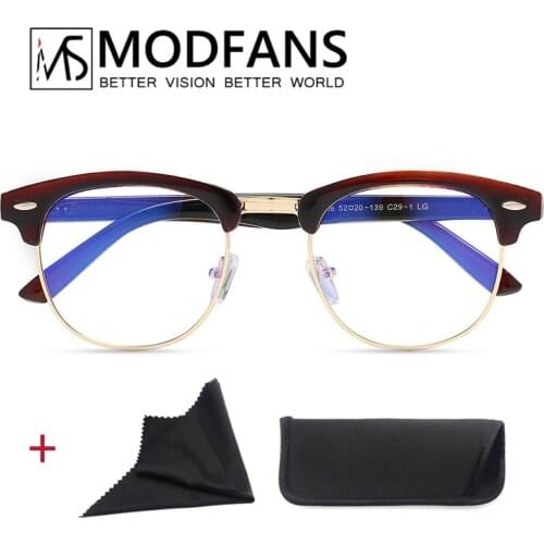 Unisex Anti Blue Light Computer Glasses Men Retro Frame Zero Diopter Phone Glasses