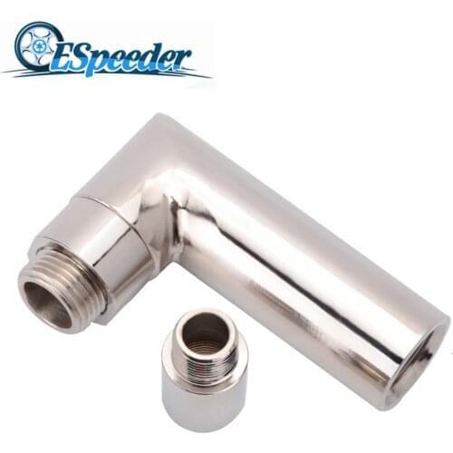 Universal M18 x 1.5 Oxygen O2 Sensor Spacer Extender Extension Header 90 Degree Bung HHO Adapter Pipe Kit Car Accessories
