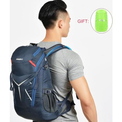 Large capacity mens camping backpack soft back outdoor waterproof backpack hiking camping hunting bag foldable backpack 18L