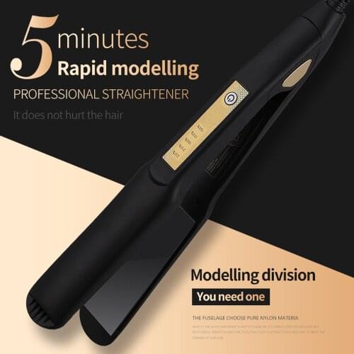 Hair Straightener Tourmaline Ceramic Heating Water Ion Hair Care Fast Heating Temperature Adjustment Flat Iron Curling Iron