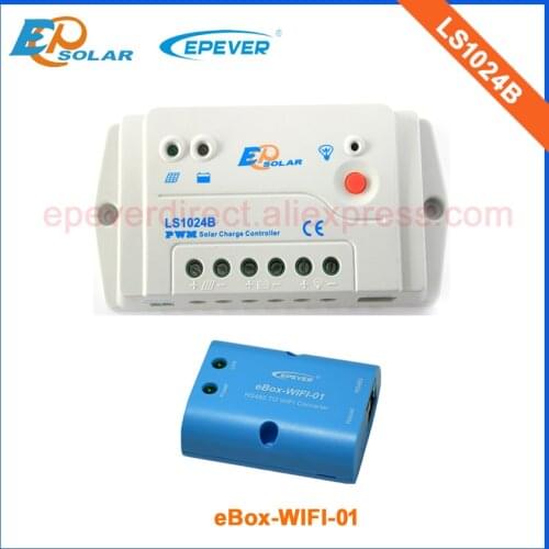 Battery charge 10a 10amp LS1024B solar controllers 12v 24v auto type with wifi box function connect mobile phone APP