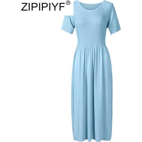 Модные трикотажные платья ZIPIPIYF China At AliExpress
