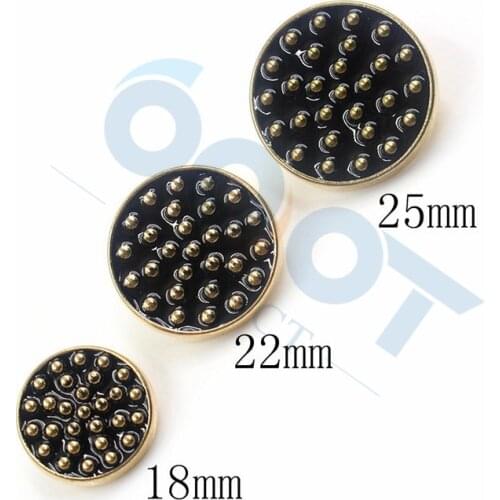 178233,10pcs/lots Black oil + gold metal buttons Coat Suits Uniforms Buttons DIY handmade sewing