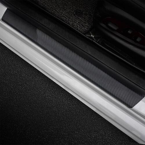 4Pcs Car Threshold Sticker For Toyota C HR Fortuner 50 60 150 160 Harrier 10 30 60 Highlander 20 40 50 70 Auto Tuning Parts