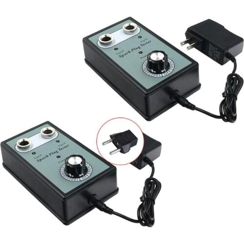 Dual Hole Car Spark Plug Tester Detector Kit Engine Spark Plug Diagnostic Tools Analyze Ignition with Adapter LX0E