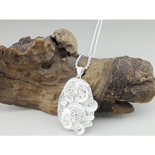 Hollow Out Fish 999 Sterling Silver Pendant Necklace Women Silver Charms Handmade Trendy Jewelry Luxury Designers Gifts New Year