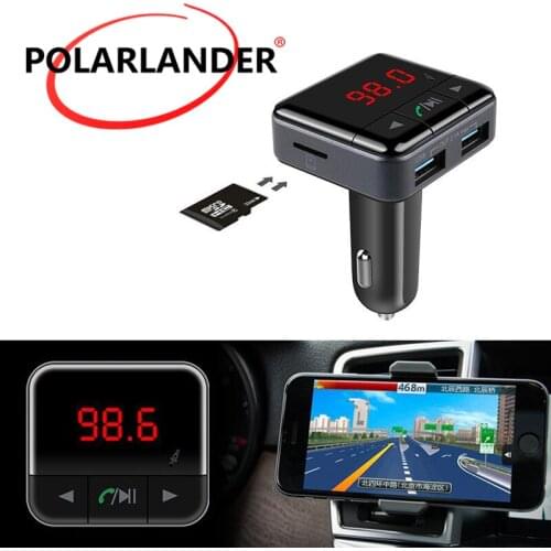 Bluetooth Car Kit MP3 PlayerAudio Wireless FM Transmitter USB Support SD Tf Card LCD Display Car Charger