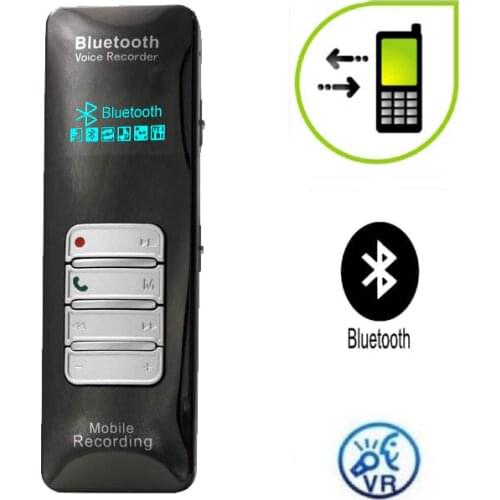 Bluetooth Voice Recorder Mobile Phone Recording Call Sound Activation VOX VOS password Protection MP3 Play
