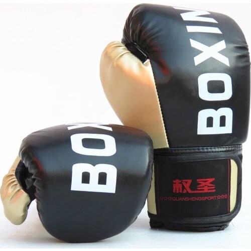 Women/Men Boxing Gloves Adults Children Leather MMA Muay Thai Sanda Taekwondo Boxing Equipments 10 6OZ HIGH Quality mma