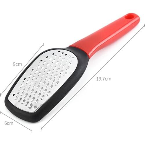 Home Kitchen Lemon Cheese Grater with Hole Long Plastic Handle Multifunctional Stainless Steel Sharp Vegetable and Fruit Tools