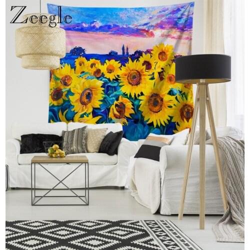 Zeegle Painting Tapestry Home Decorative Wall Hanging Tapestries Boho Beach Towel Yoga Mat Bedspread Table Cloth