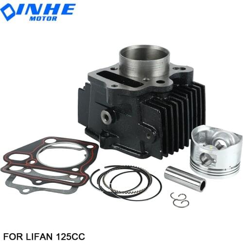 Motorcycle 52.4mm Bore steel cylinder Piston Gasket kit For LF125 lifan 125cc Horizontal Engines Dirt Pit Bike Monkey Bike ATV