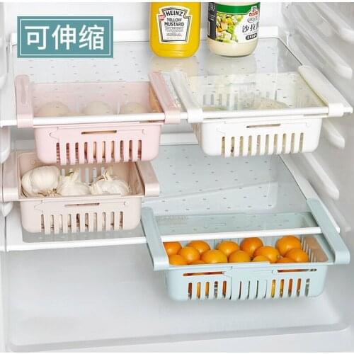 Kitchen Article Storage Shelf Refrigerator Storage Box Refrigerators Drawer Shelf Plate Vegetable Fruit Organizer Fridge Box Ran
