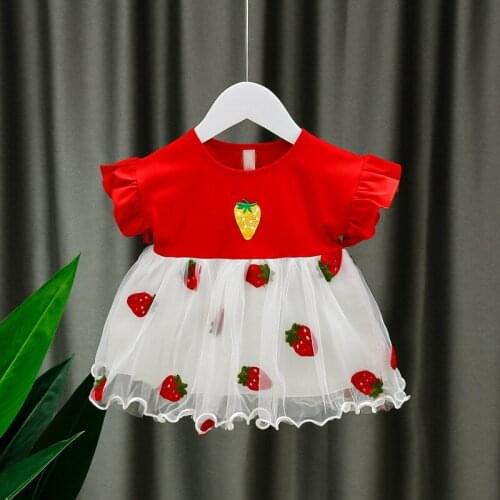 Summer Baby Dress for Girl Birthday Party Dress Cute Printed Princess Newborn Dresses Infant Clothing Baby Girl Clothes