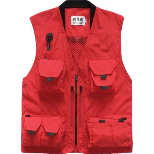 Summer Mens Vest Spring New Mesh Multi-pockets Military Vest Fishing Tooling Vests for Men Outdoor vest Plus Size S-3XL
