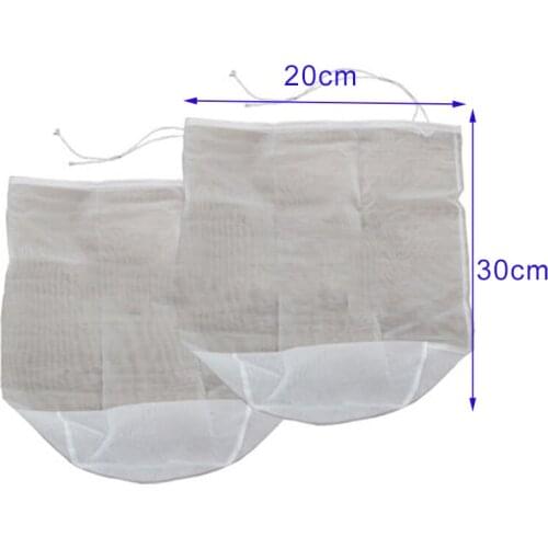 2pcs 100/160/200 Micron1 Nylon Straining Bag 20x30cm Fine Mesh Homebrew Kitchen Food Filter Bags Nylon Filter Bags Strainer