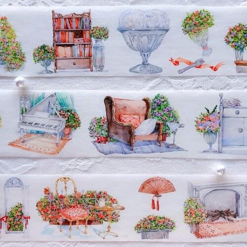 6cmx2m Cute Room Masking Tape Special Oil Journal Collage Decoration