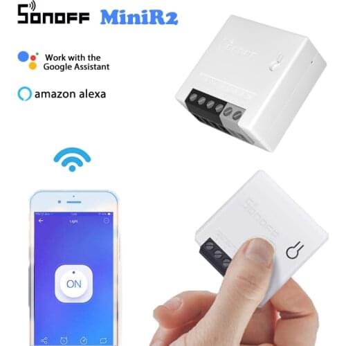 30pcs SONOFF MINIR2 Wifi DIY Mini Switch Two Way Wiring Smart Home Automation Module Compatible with eWelink Alexa Google Home