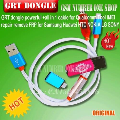 GRT dongle KEY powerful +all in 1 cable for Qualcomm Tool IMEI repair remove FRP for Samsung Huawei HTC NOKIA LG SONY oppo vivo