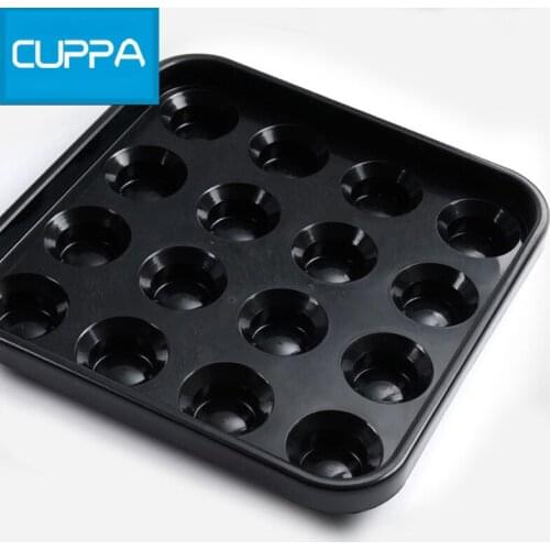 New Cuppa Pool Plastic 16 Holes Tray Billiard Table Ball Storage Holder Black China