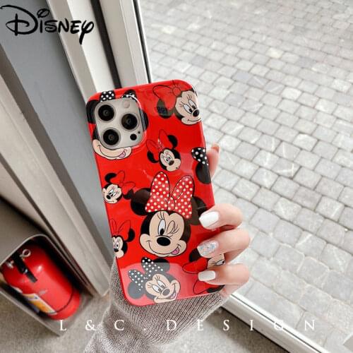 Original Disney Cute Cartoon Mickey iPhone 7/8P/X/XR/XS/XSMAX/Phone Girl Silicone Graffiti Phone Case Cover