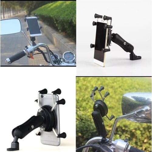 Plastic Motorcycle Handlebar Rail Mount Cell Phone Smartphone Holder for Gopro iPhone for Rearview Base