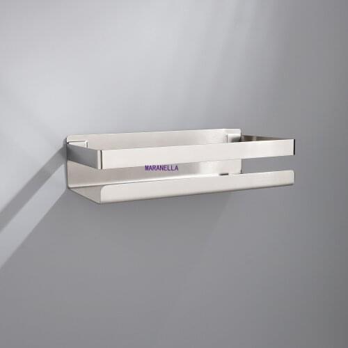 Bathroom Shelf 304 Stainless Steel Shower Rack Corner Shelf Square Bath Shower Wall Mounted Storage Organizer Rack