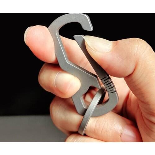 Titanium Alloy Buckle Accessory Key Ring High Hardness Hanging Tool Chain Outdoor EDC Ultra-light Luxury Gift Car Key Pendant