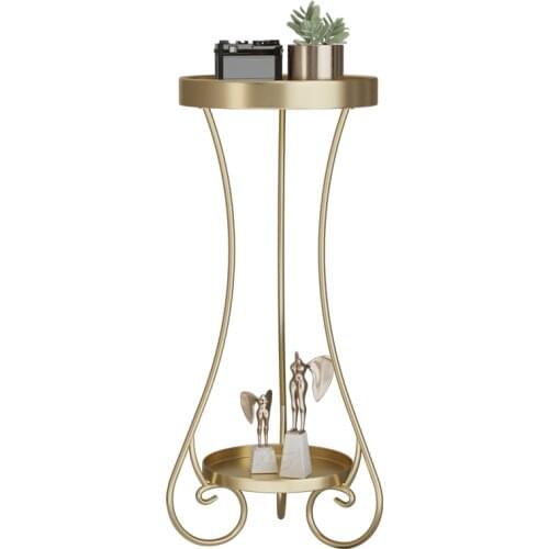 Nordic Light Luxury Flower Stand Indoor Flower Pot Plant Shelf Living Room Multi-layer Floor-standing Rack Shelf Nano Gold