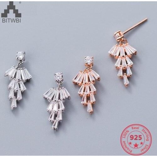 2018 New Style S 925 Sterling Silver Fashion Creative Personality Christmas Trees Zircon Crystal Stud Earring