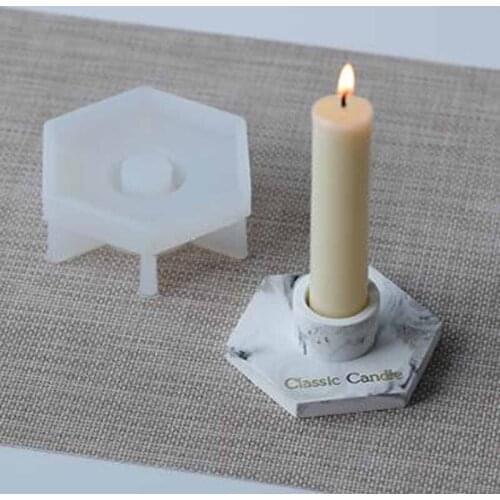 Silicone Mold Concrete Candlestick Candlestick Epoxy Resin Molds Handmade Cement Ashtray Mould Craft Candle Holder Tools Party