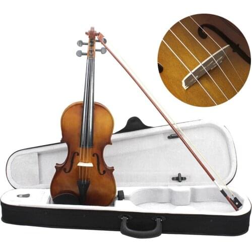 Violin 4/4 Full Size Vintage 4 String Violin Musical Instrument Accessory Student Beginner Learning Tool Vintage violin