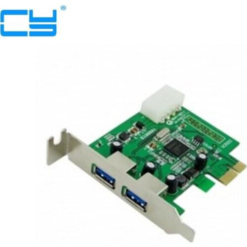 Super speed 2 Ports USB 3.0 PCI-E Express Interface Card Low Profile Half Height