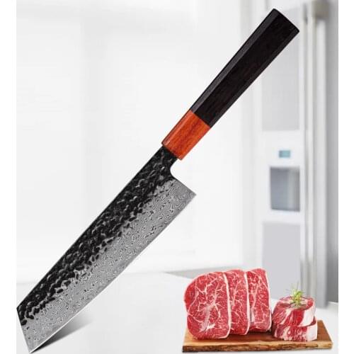 Japanese Kitchen Knives Handmade Chefs Knife 9Cr18MoV Japanese Steel 7.5 inch Kiritsuke Slicing Fish Meat Cooking Tools