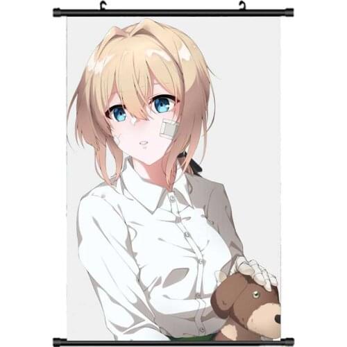 Japanese Anime Violet Evergarden Cattleya Baudelaire Iris Cannary Erica Brown Home Decor Wall Scroll Poster Decorative Pictures