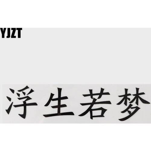 YJZT 19CM*4.5CM Amusing Chinese Characters Car Sticker Vinyl And Humorous Words 13D-0324