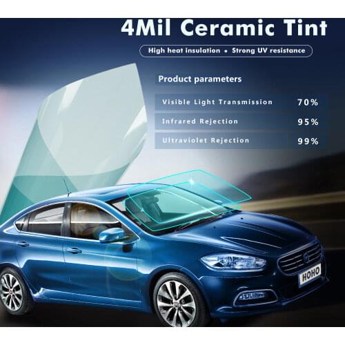 0.1mm Light Blue Car Home Window Film 70%VLT Nano Ceramic Solar Tint Glass Scratch-resistant Film car sun shade film Wide:0.5m