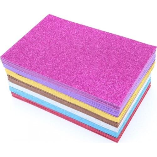 10pcs A4 Colored EVA Dust Sponge Paper DIY Handmade Scrapbooking Craft Flash Foam Paper Glitter Manual Art Materials Supplies