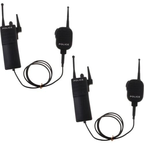 2pcs/Set Funny Artificial Police Interphone Prop Two Way Radio Toy Game Joke Gag Gift Favor