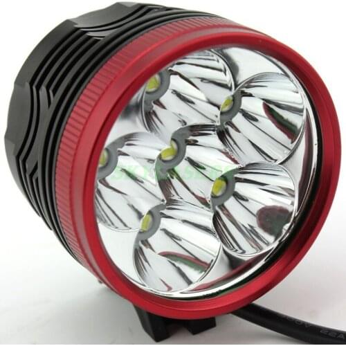 2 In 1 High Brightness 6 x XM-L T6 LED 3 Modes Bike Light Bicycle Front Lamp Headlight Headlamp + Battery Pack + Charger